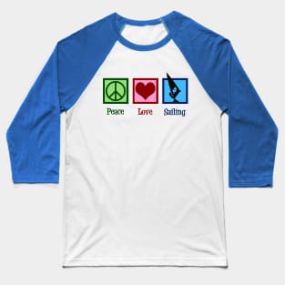 Peace Love Sailing Baseball T-Shirt